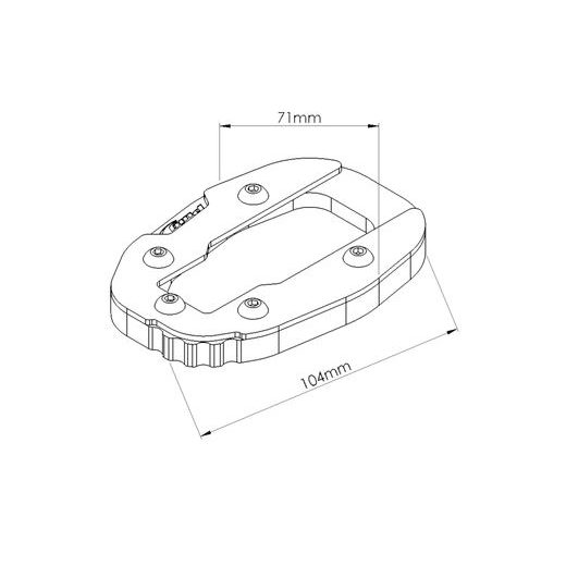Kickstand extension PUIG 20208N črna