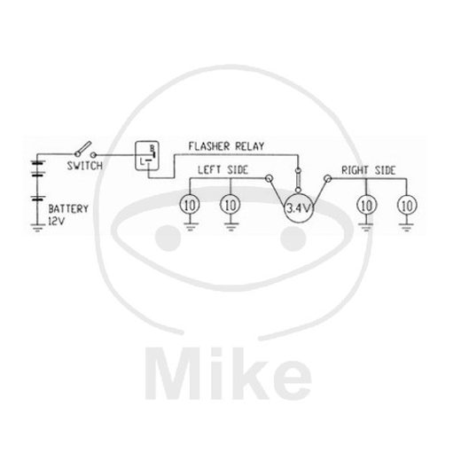 Flasher relay JMP electronic 12V 3 pole