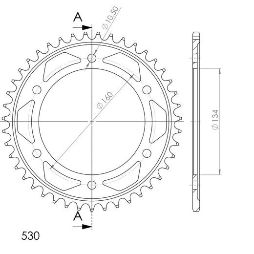 Verižni set EK - Srebrna chain 530 SRX, X-ring (X, NX, QX, XS), CHK front sprocket SUPERSPROX, CHK rear sprocket SUPERSPROX za HONDA CBR 954 RR 2002-2003