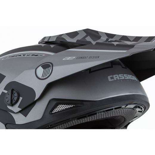 Motocross Helmet CASSIDA CROSS CUP SONIC matt grey /black 2XL