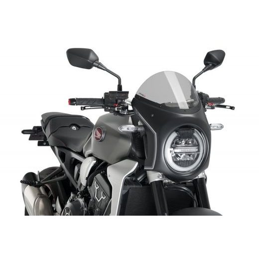 Windshield PUIG SEMI-FAIRING 3133H matt black smoke