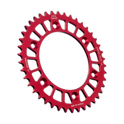 Aluminijasti zadnji verižnik (zobnik) JT JTA 210-42RED 42T, 520 Rdeč