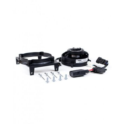 Radiator cooling fan and mounting kit SPAL EP-RFS-PLS14-RLYS-18 with cable and relay