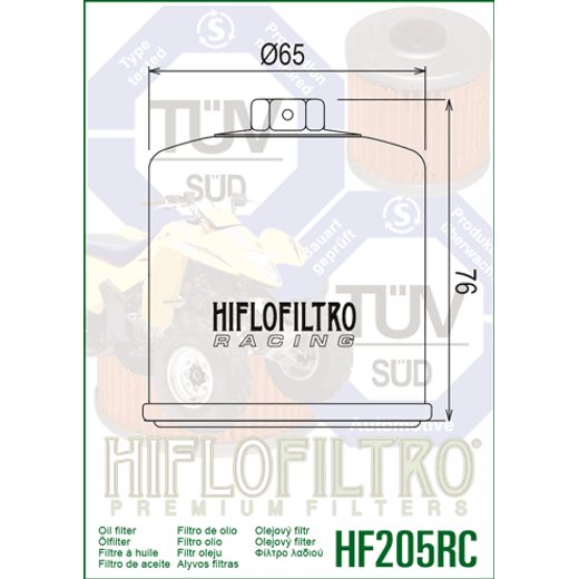 Oljni filter HIFLOFILTRO HF205RC Racing