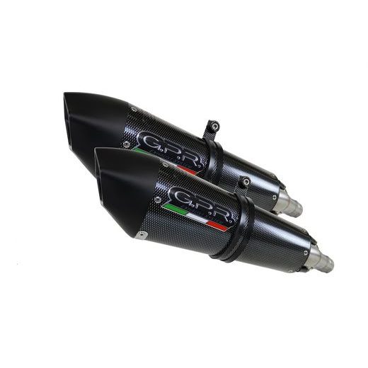 Dual slip-on exhaust GPR GPE ANN. K.80.GPAN.PO Carbon look KAWASAKI - Z 1000 [2007 - 2009]