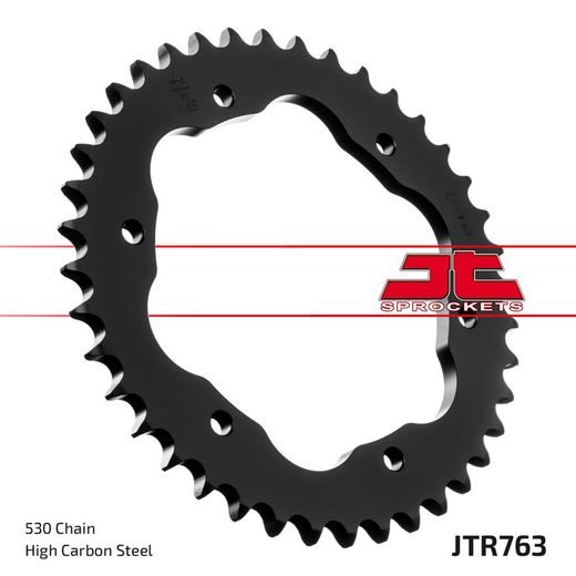 Zadnji verižnik (zobnik) JT JTR 763-40ZBK 40T, 530 Black Zinc