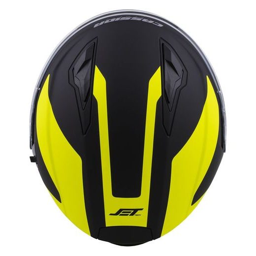 Jet čelada CASSIDA JET TECH CORSO black matt / yellow fluo L