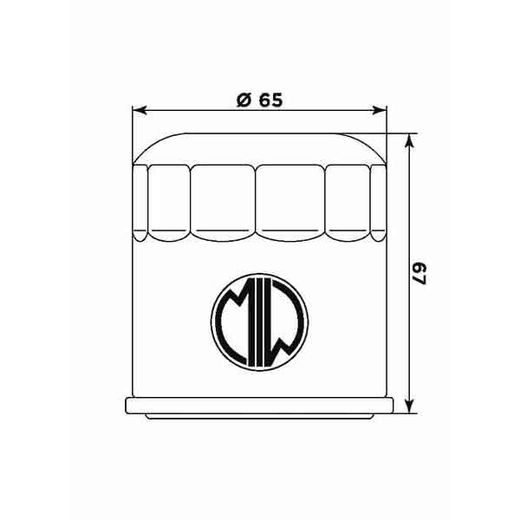 Oljni filter MIW PO22002 (alt. HF199)