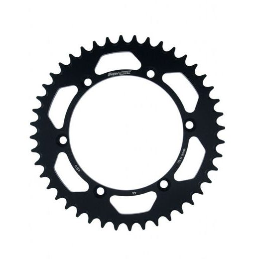 Aluminijasti zadnji verižnik (zobnik) SUPERSPROX RAL-460:44-BLK črna 44T, 520