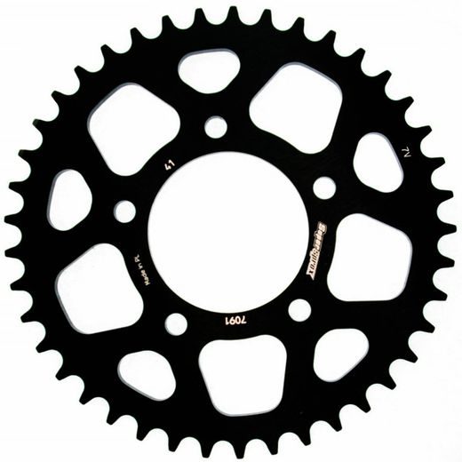 Aluminijasti zadnji verižnik (zobnik) SUPERSPROX RAL-7091:41-BLK črna 41T, 520