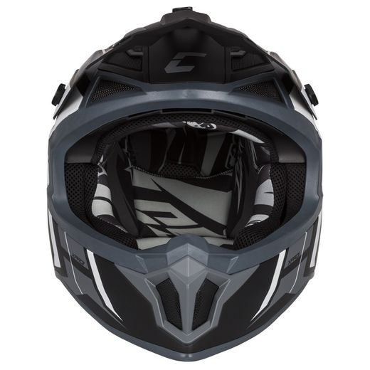 Motocross Helmet CASSIDA Cross Pro II Contra matt grey/ black/ white XS