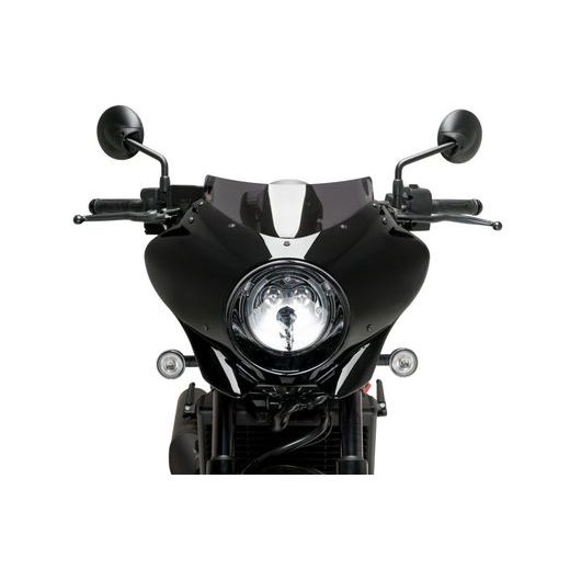 Semifairing PUIG MIRAGE 21460F dark smoke gloss black housing