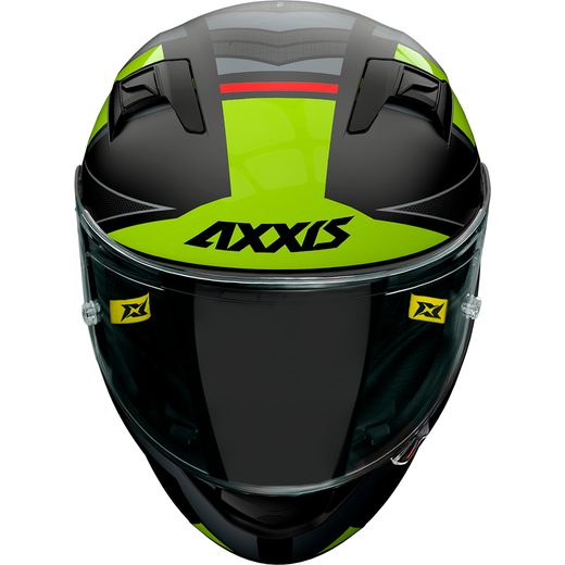 INTEGRALNA čelada AXXIS GP RACER SV FIBER tech matt fluor yellow L