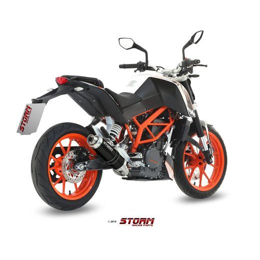 Celoten izpušni sistem 1x1 STORM GP KT.012.LXSB Kovinsko črna