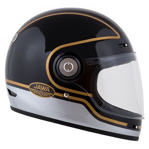 Integralna čelada CASSIDA Fibre Jawa Sport black/ silver/ gold 2XL