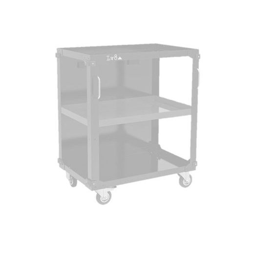 Under table trolleys with 3 shelves LV8 EQC3RS.7605.Y L.800 yellow