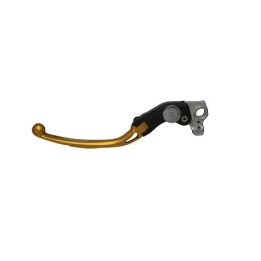 Adjustable folding lever ACCOSSATO LV010 in aluminium for original clutch master cylinders zlata