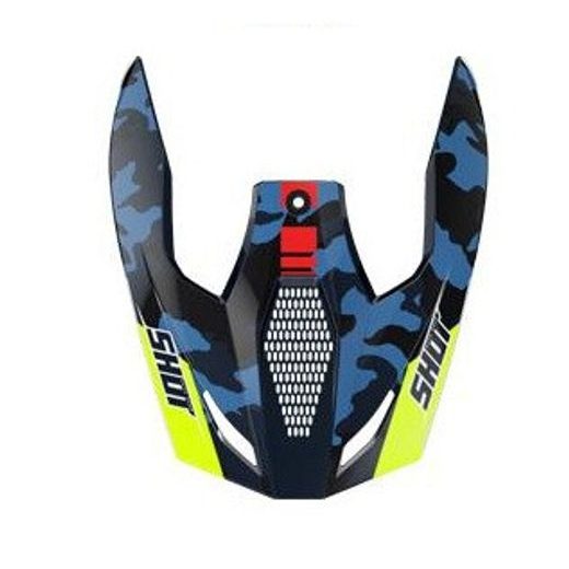 Helmet peak SHOT FURIOUS KID FLASH A05-21OC-BK1-P01 blue / neon yello glossy