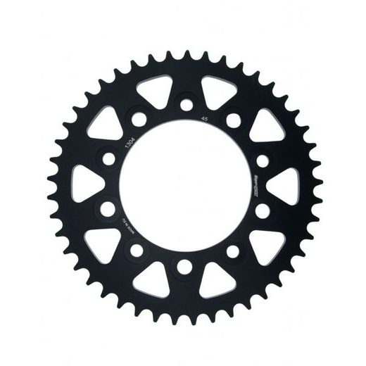 Aluminijasti zadnji verižnik (zobnik) SUPERSPROX RAL-1304:45-BLK črna 45T, 525