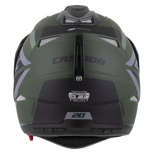 Motocross Helmet CASSIDA TOUR 2.0 X-TRA white/red/black/black matt peak L