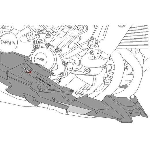 Engine spoiler PUIG 21481N črna