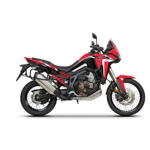Set of SHAD TERRA TR40 adventure saddlebags and SHAD TERRA aluminium top case TR55 PURE BLACK, including mounting kit SHAD HONDA CRF 1100 L AFRICA TWIN