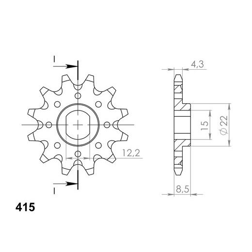 Sprednji verižnik SUPERSPROX CST-1899:11 11T, 415