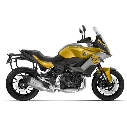 Komplet aluminijastih kovčkov z nosilci in ploščo SHAD TERRA BLACK, 48L zadnji kovček in 36L stranski kovčki SHAD BMW F 900 XR
