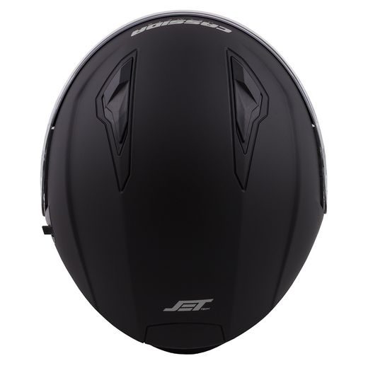 Jet čelada CASSIDA JET TECH black matt / grey logos M