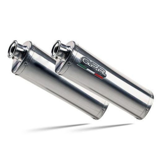 Dual slip-on exhaust GPR TRIOVAL E4.Y.214.CAT.TRI Polished Stainless Steel