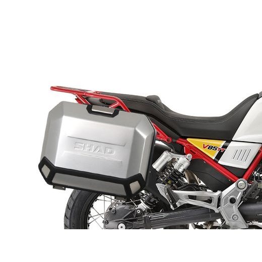 Komplet stranskih aluminijastih kovčkov z nosilci 36L/47L SHAD TERRA SHAD MOTO GUZZI V 85 TT