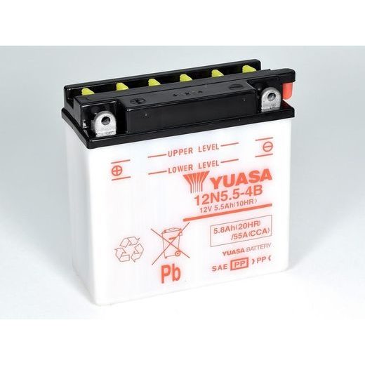 Conventional 12V battery NO ACID YUASA 12N5.5-4B