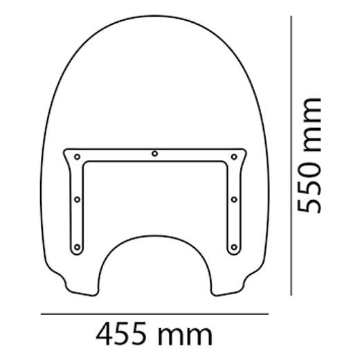 Windshield CUSTOMACCES HIGHWAY CH0001W prozorna