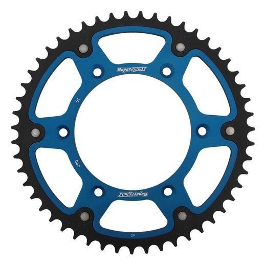 Rear sprocket SUPERSPROX STEALTH RST-990:51-BLU moder 51T, 520