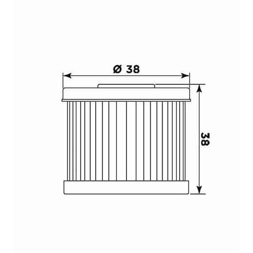 Oljni filter MIW DA16001 (alt. HF167)