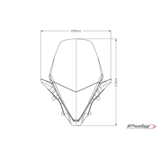 Windshield PUIG V-TECH LINE TOURING 20637H smoke