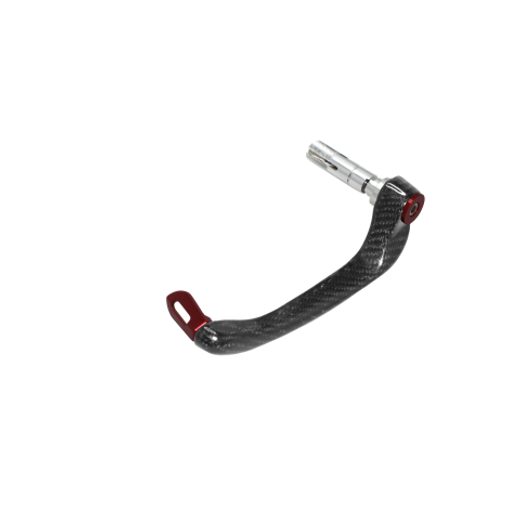 Lever guard ACCOSSATO "Ultra-Light" DE012 with red eyelet and insert left, carbon