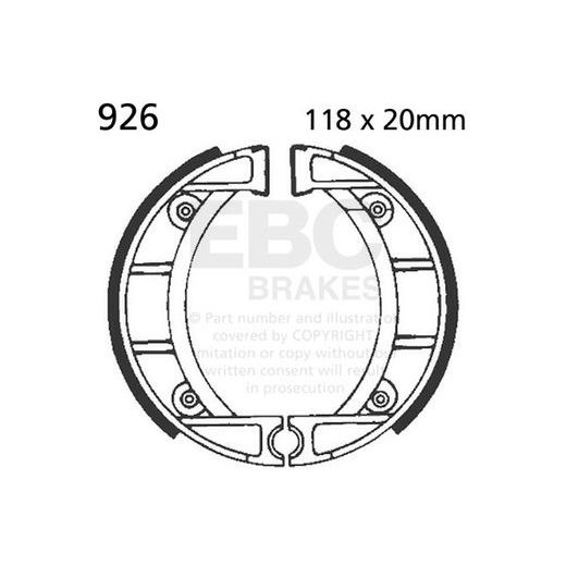 Brake shoe set EBC 926