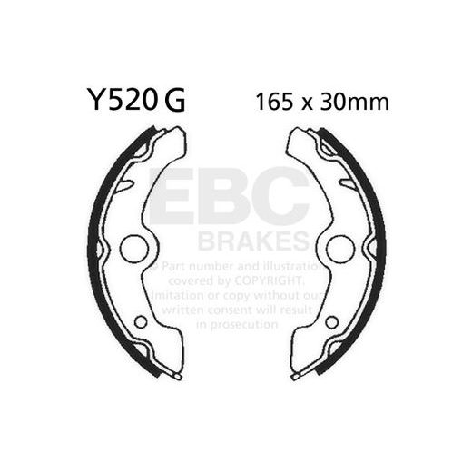 Brake shoe set EBC Y520G grooved
