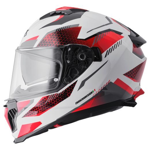 Integralna čelada GMS GELERO ZG12701 white-red-grey XS