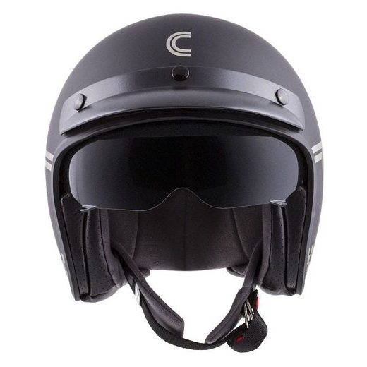 Jet čelada CASSIDA OXYGEN RONDO black matt / silver XL