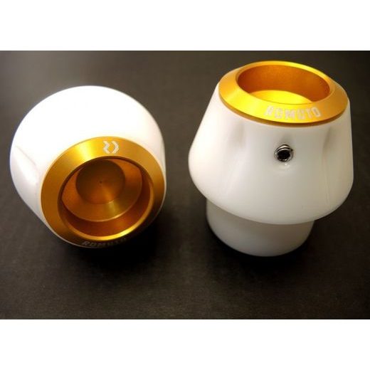 Crash protectors RDMOTO KTM13N bela with gold caps