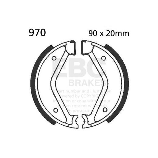 Brake shoe set EBC 970
