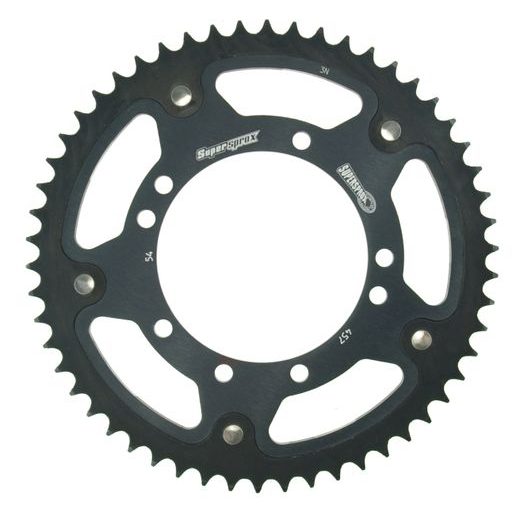 Rear sprocket SUPERSPROX STEALTH RST-457:54-BLK črna 54T, 420