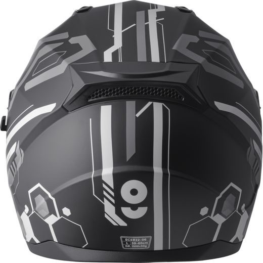 Integralna čelada GMS HEXAGO ZG12501 graphic grey XL