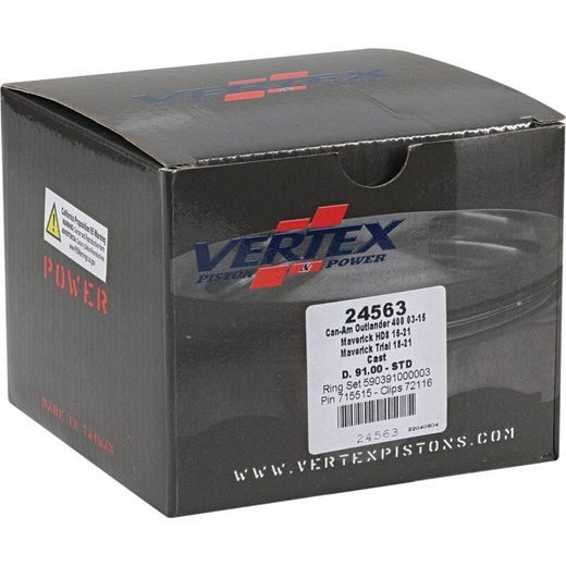 Complete piston VERTEX 24563 Cylinder 91, piston 90,96 mm (Cast)