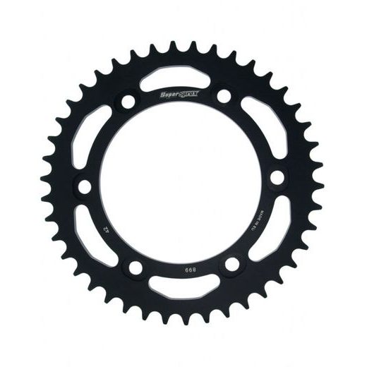 Aluminijasti zadnji verižnik (zobnik) SUPERSPROX RAL-899:42-BLK črna 42T, 525