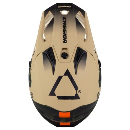 Motocross Helmet CASSIDA CROSS CUP 2 NAPA JUNIOR sand/green/orange/black matt M