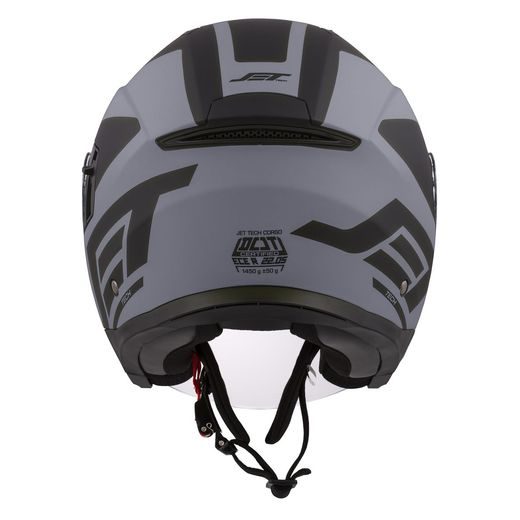 Jet čelada CASSIDA JET TECH CORSO black matt / grey XL