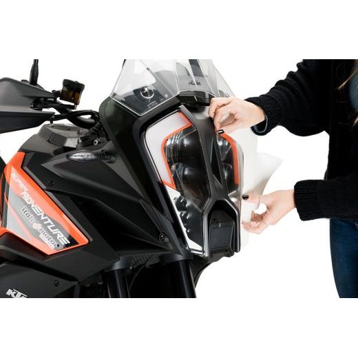 Adhere headlight protector PUIG 21444W prozorna